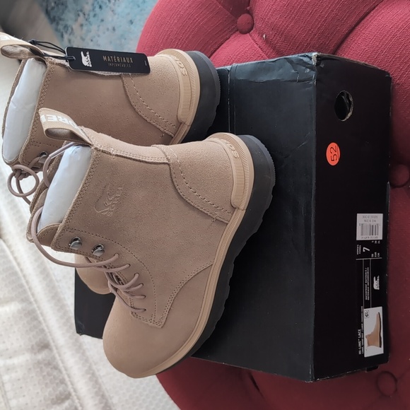 Sorel Hi-Line Waterproof Lace Women's Boots -Canoe- Tawny Buff Size 7 - Picture 8 of 8